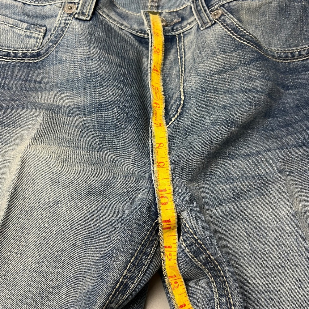 Seven7 Boot Fit Y2K Jeans Light White Wash Preppy Classic Western 38x33 Measured - Picture 8 of 11